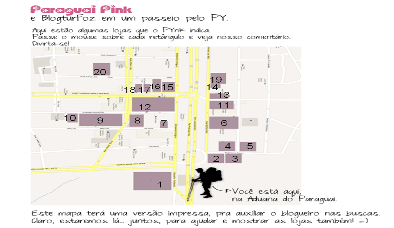 mapa de lojas paraguai