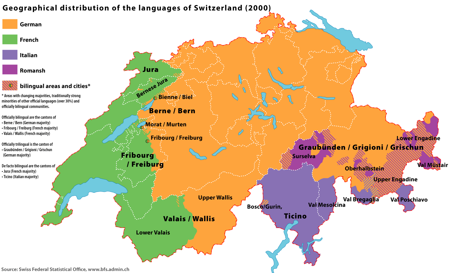 mapa idiomas suíça