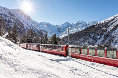 Bernina express no inverno