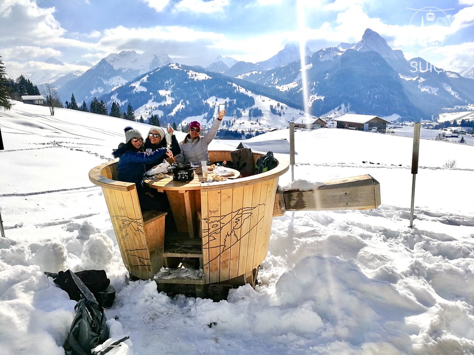 trilha e fondue na suiça